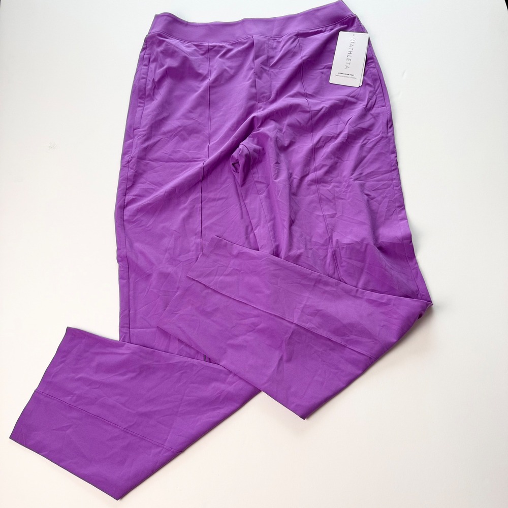 Athleta Vienna Slim Pant Purple Featherweight Stretch Recycled Size 10 NEW